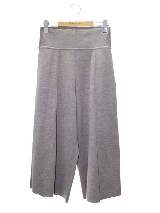 フォクシーニューヨーク collection 37454 ワイドパンツ 40 ベージュ ウール ITRM5CUW8GDY