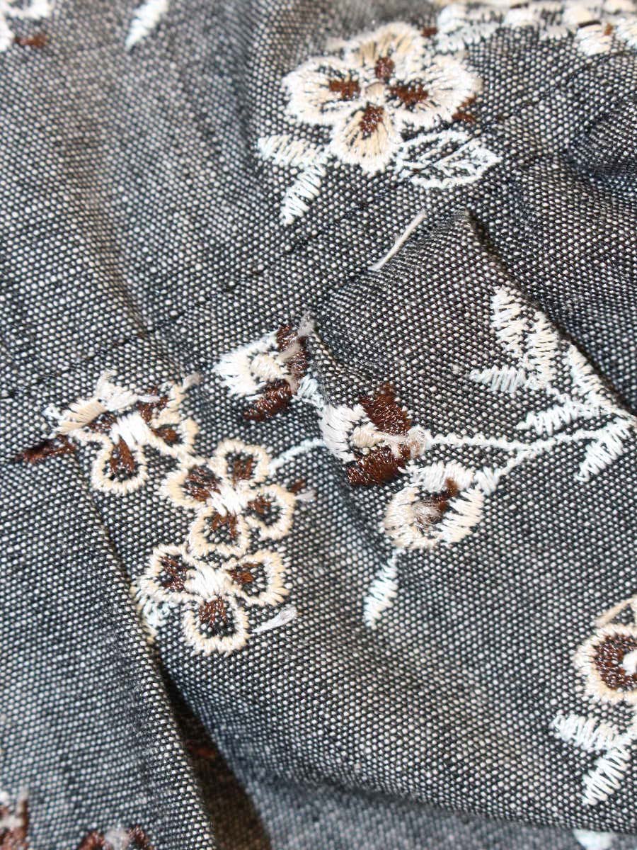 トッカ POSY ポージー OPTOIS0220 ワンピース 4 グレー フラワーモチーフ 刺繍 ITSQ1M7UPLFK