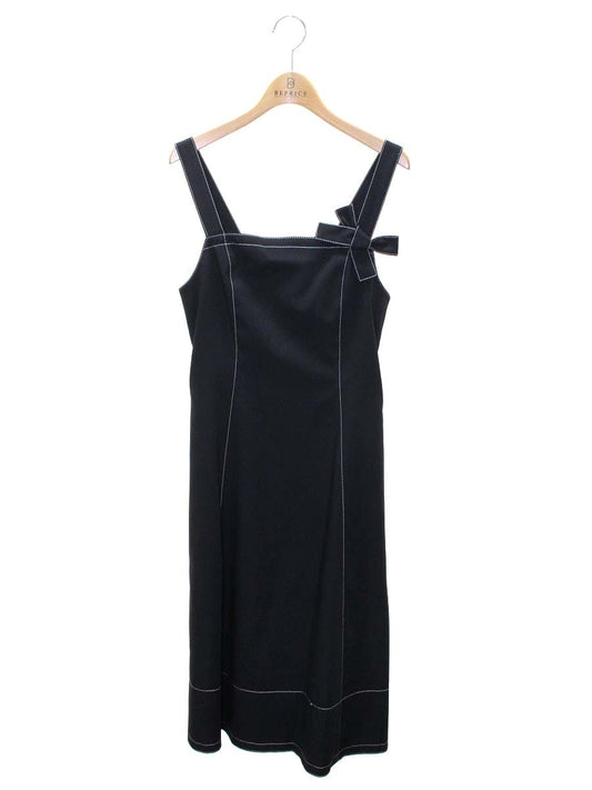 エムズグレイシー 911309 ワンピース 36 ブラック ホワイトステッチ ITSYO6IZIHFU