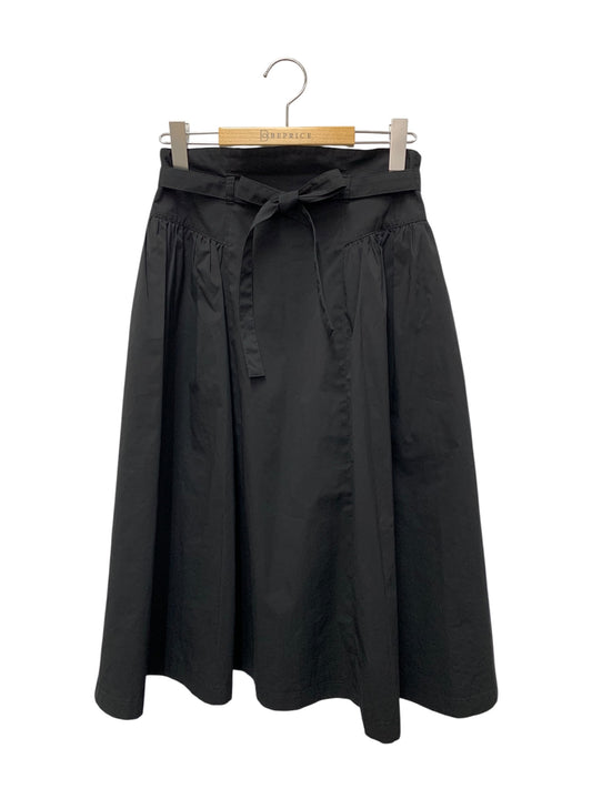 エムズグレイシー 917303 スカート 38 ブラック ハイウエスト タック リボン ITTKK5MH7JBY