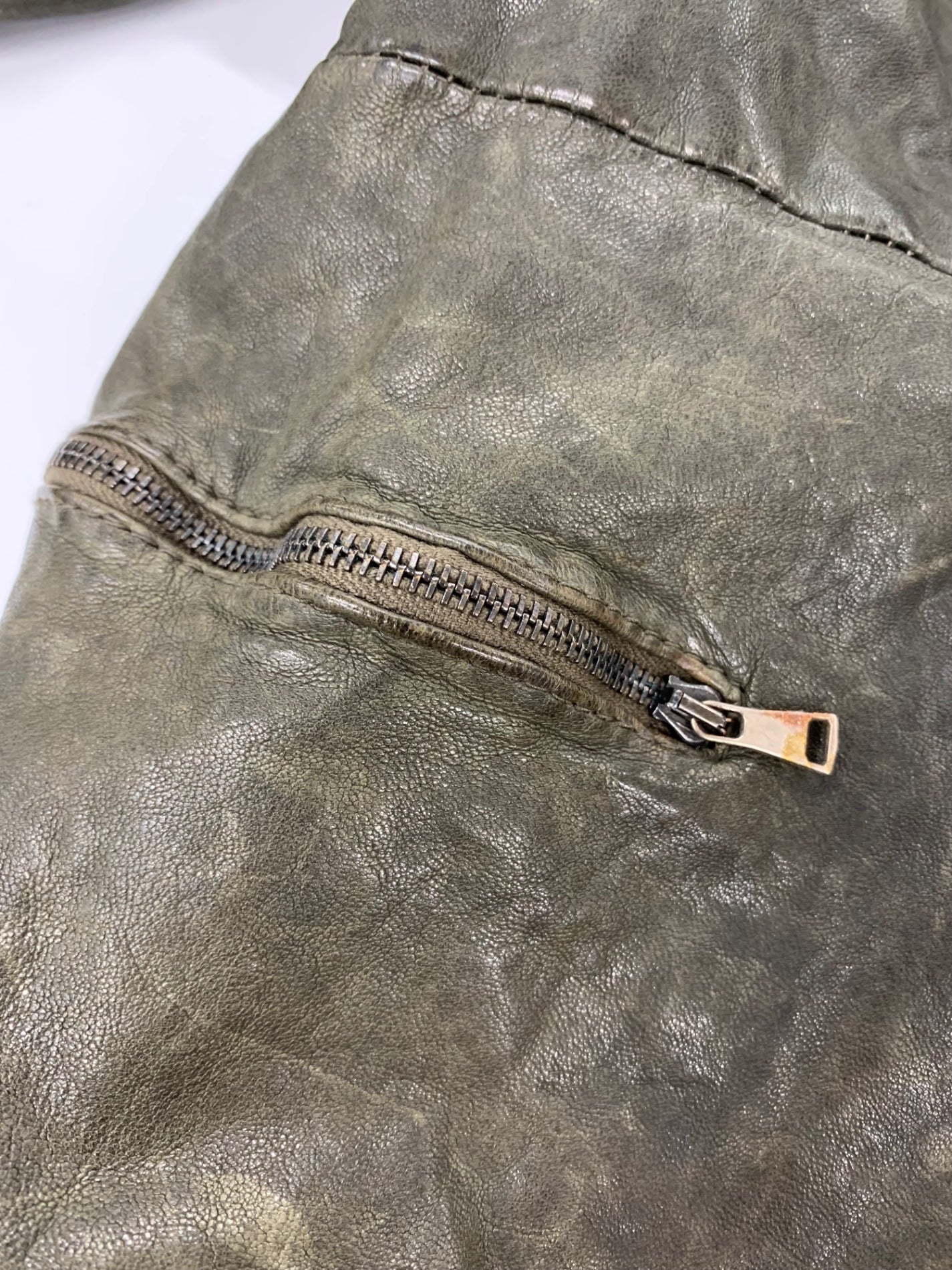 ジョルジオブラット A0509L JM116 レザージャケット 40 カーキグリーン ラムレザー 羊革 ITFVW0B8I2L8
