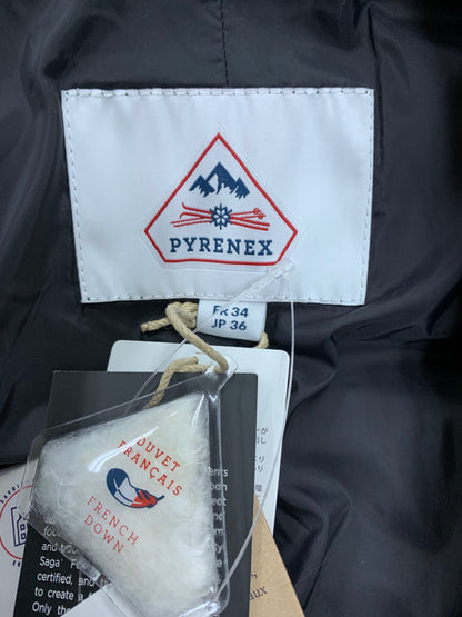 ピレネックス BORDEAUX JACKET 291900058 ダウンジャケット 36 ブラック ファー付きリムーバブルフード ITC7Y9PTKM6G