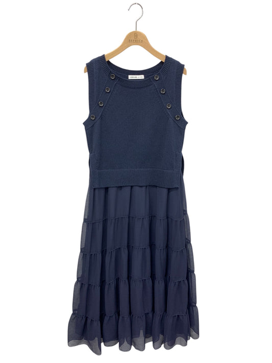 アディアム Tabi Knit Dress 43416 ワンピース S ネイビー タビニットドレス ITJN9X6XSZUO