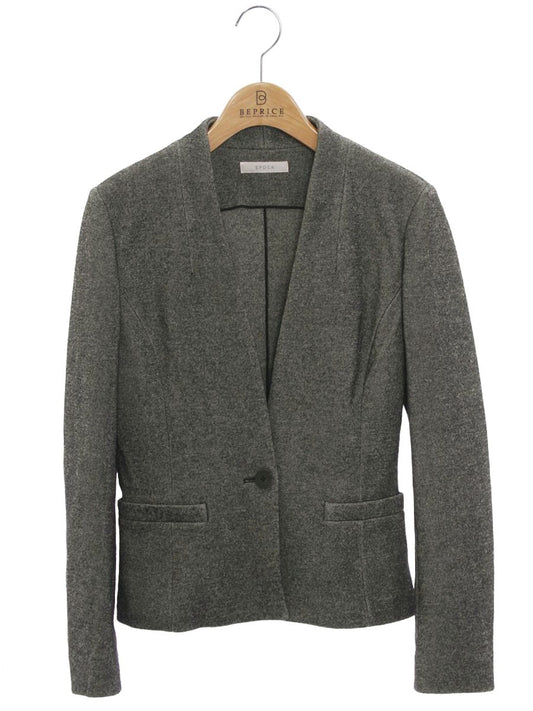 エポカ M5E05-226-08 ジャケット 38 グレー ノーカラーストレッチ ITSPFN2CKHKK