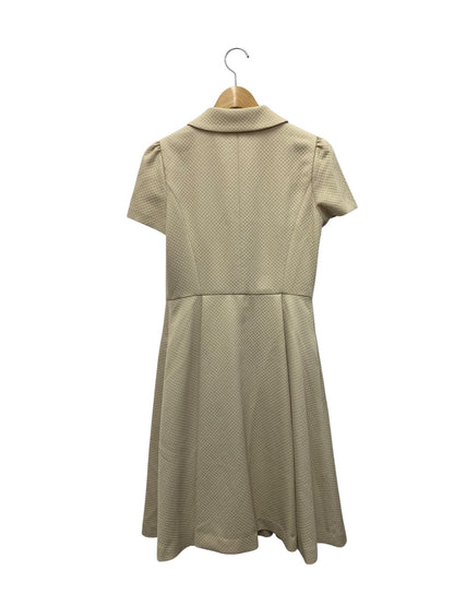 エムズグレイシー 511120 花ボタン付き正統派ワンピース 38 ベージュ グログランリボン ITBYX9WJYV88 【SALE】