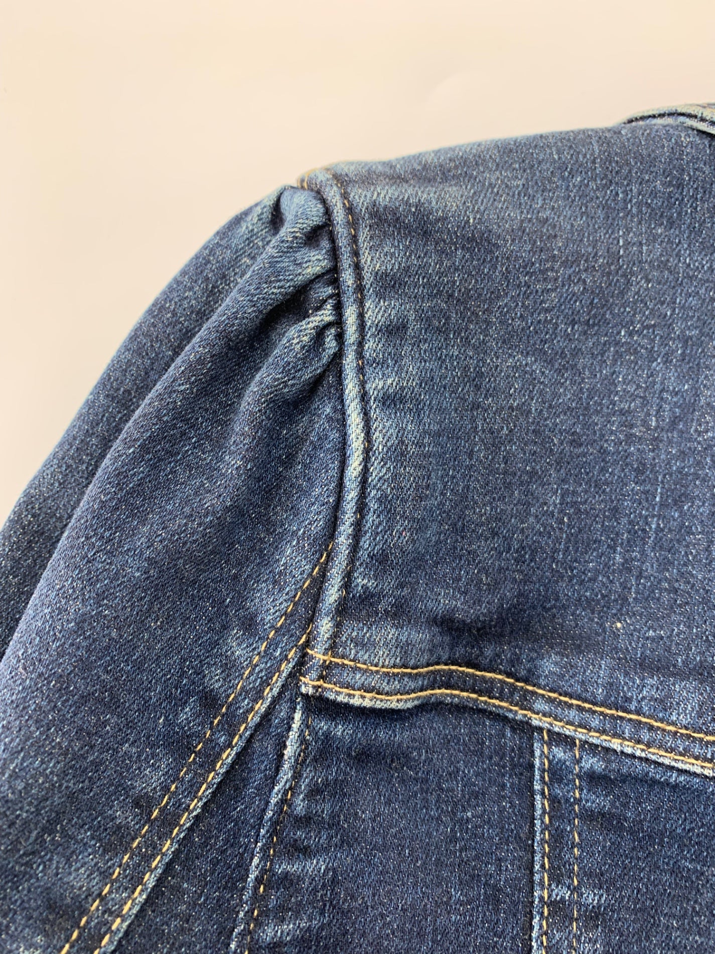 エムズグレイシー 914517 デニムジャケット 38 ネイビー パールボタン IT4OCWFAL5JI