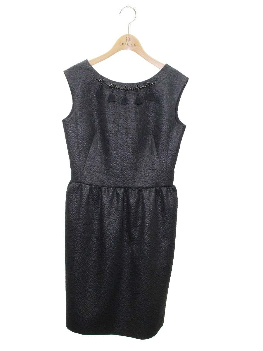 ルネ 6636180 ワンピース 34 ブラック ビジュー IT0HIQR13HG4 【SALE】