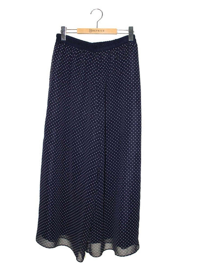 エムズグレイシー 316313 パンツ 40 ネイビー ワイド ドット 水玉 ITBS68AQSK1A