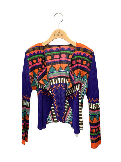 プリーツプリーズイッセイミヤケ PP31-JO538 カーディガン 3 マルチカラー ITQ7O1XEVLGA