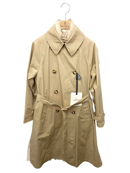 モンクレール EBIHENS LONG COAT F20931D51980 トレンチコート 00 ベージュ インナーダウンベスト付き 2WAY プリーツ IT1CW4KZVALE 【SALE】