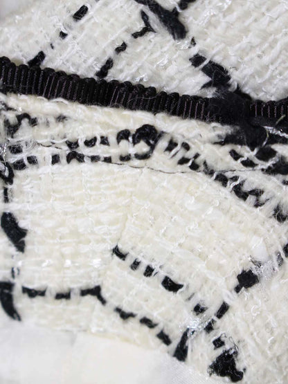 エムズグレイシー 724519 ジャケット 40 ホワイト パール ツィード IT6OTQQY93Y8