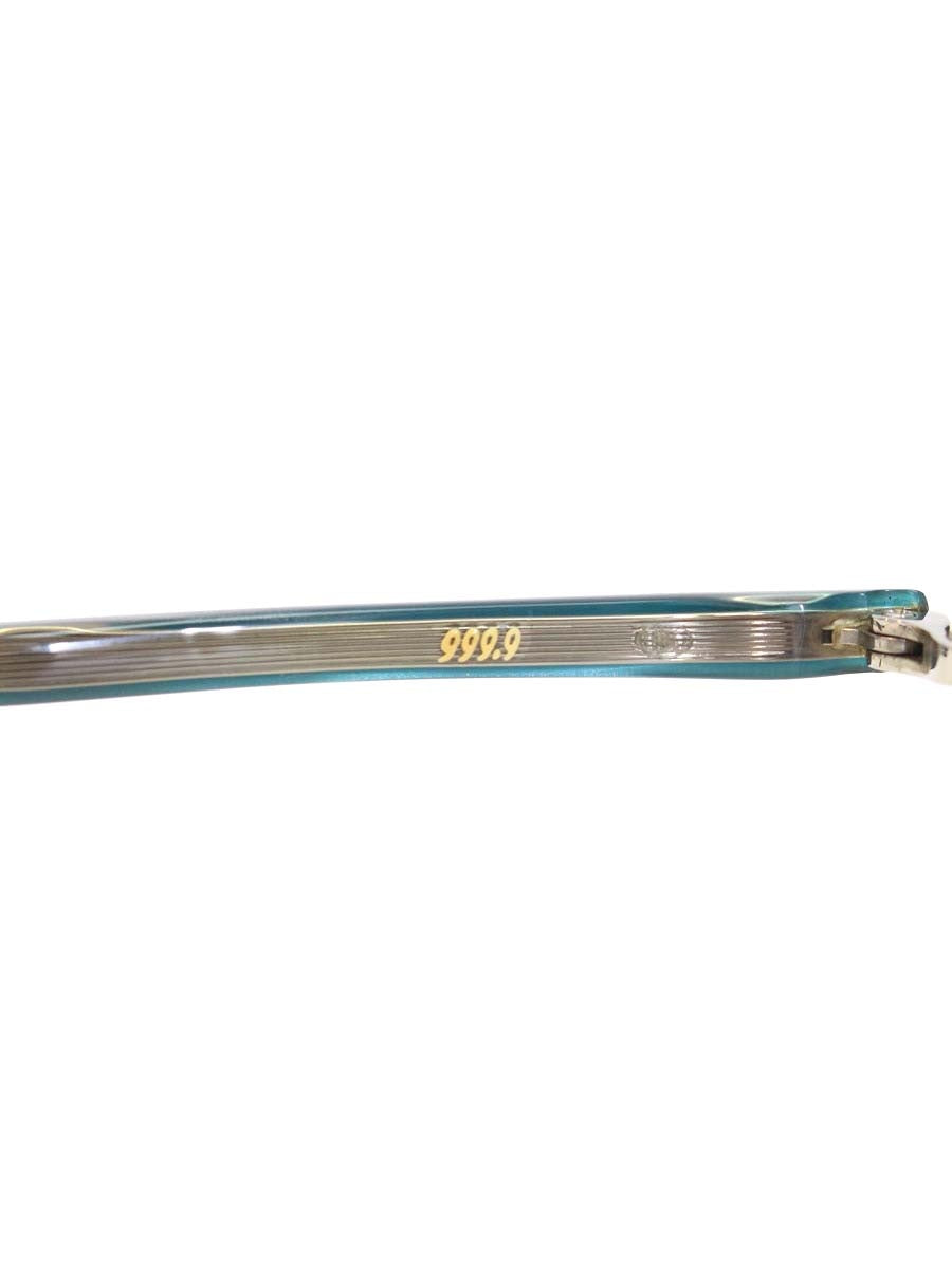 フォーナインズ M-09 メガネ ブルーグリーン ハーフリム スクエア IT0TKBH4LRMO