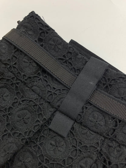 エポカ KFB52-122-09 スカート 40 ブラック タックフレア 刺繍 ITFLBGY2F23S