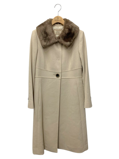フォクシーブティック Coat Noisette 36160 コート 38 ベージュ ヌートリアファー カシミヤ シルク ITA252G115PC