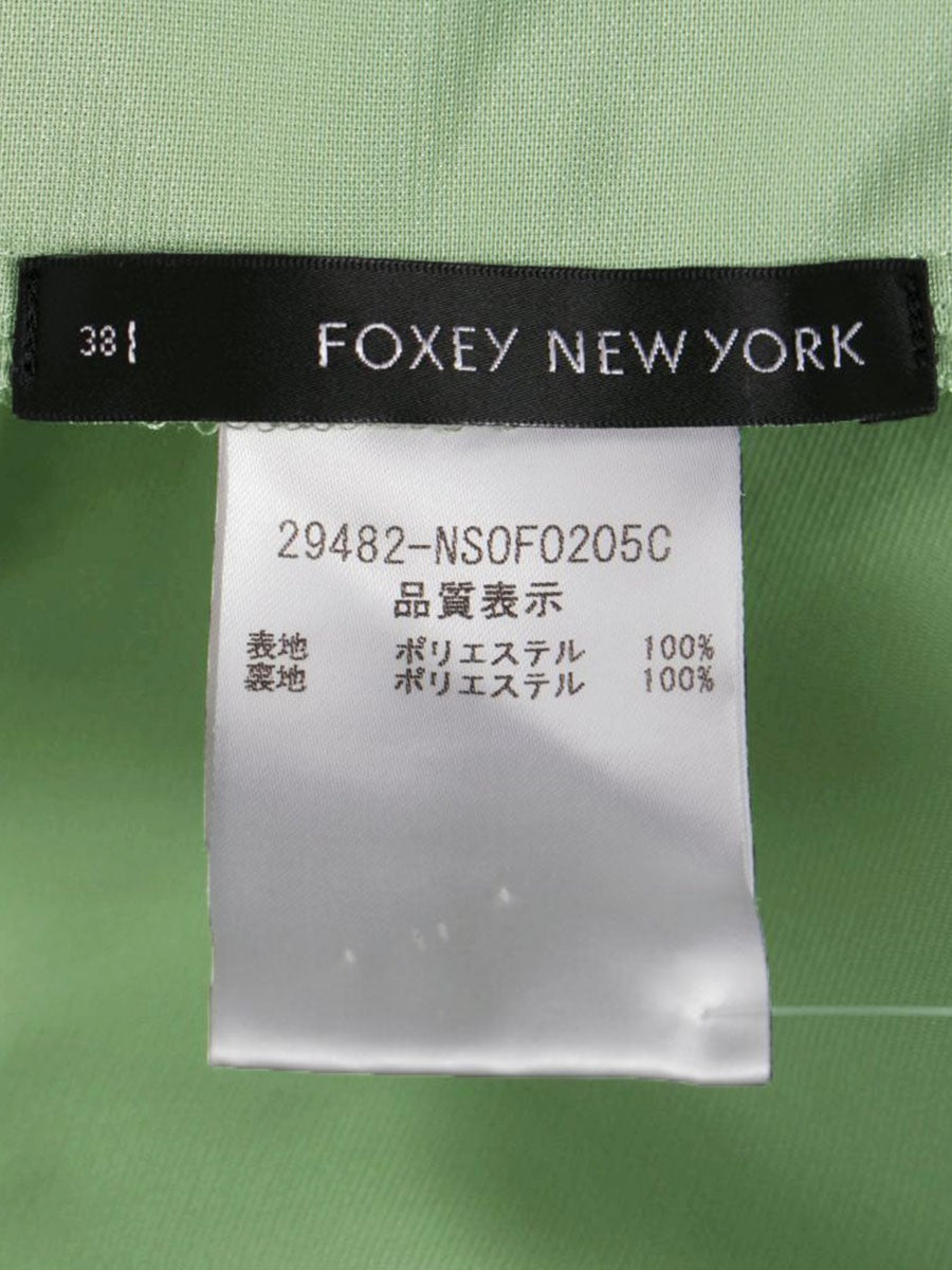 フォクシーニューヨーク グログランブーケ 29482 ワンピース 38 グリーン ITRCW2XB27NK