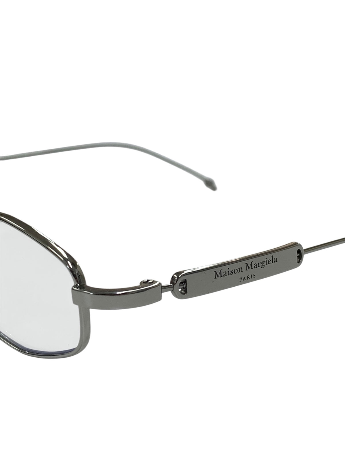 ジェントルモンスター x Maison Margiela MM218 02 メガネ シルバー / クリア メタル フルリム アングルド・オーバルシェイプ ITTHCZPB06LE