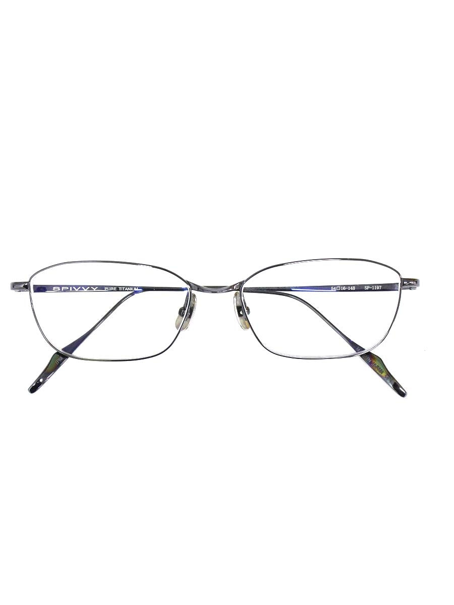 スピビー SP-1197 メガネ ブラック チタンフレーム フルリム スクエア ITDSG6PXY2QK
