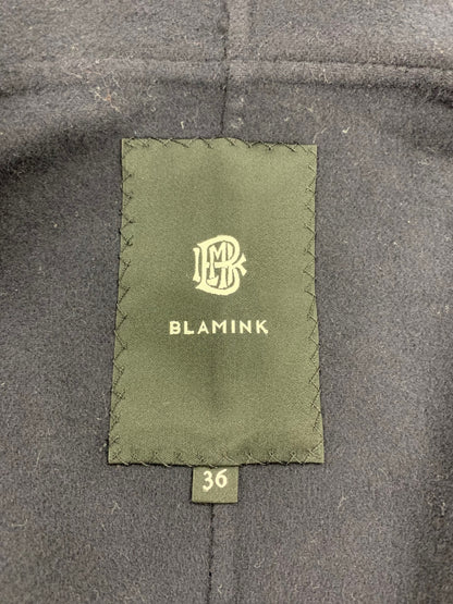 ブラミンク 7925-299-0293 コート 36 ネイビー ウール カシミヤ フード ITIRXHT9E6Q0