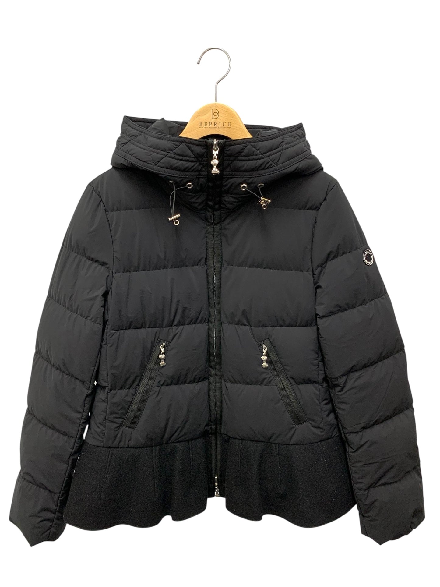 エムズグレイシー 異素材ミックスダウンジャケット 119604 38 ブラック IT42DCJLKV5C