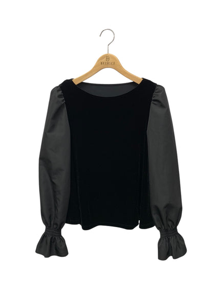 ベロアノワール by フォクシーニューヨーク Serenade セレナーデ 45473 ブラウス 38 ブラック ベロア パフスリーブ ITLTK5XJKJCA