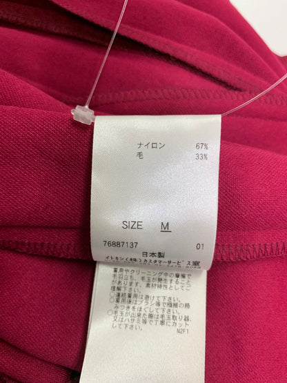 シビラ ワンピース M ワインレッド ウール タック ITC2LGCVVNJ4
