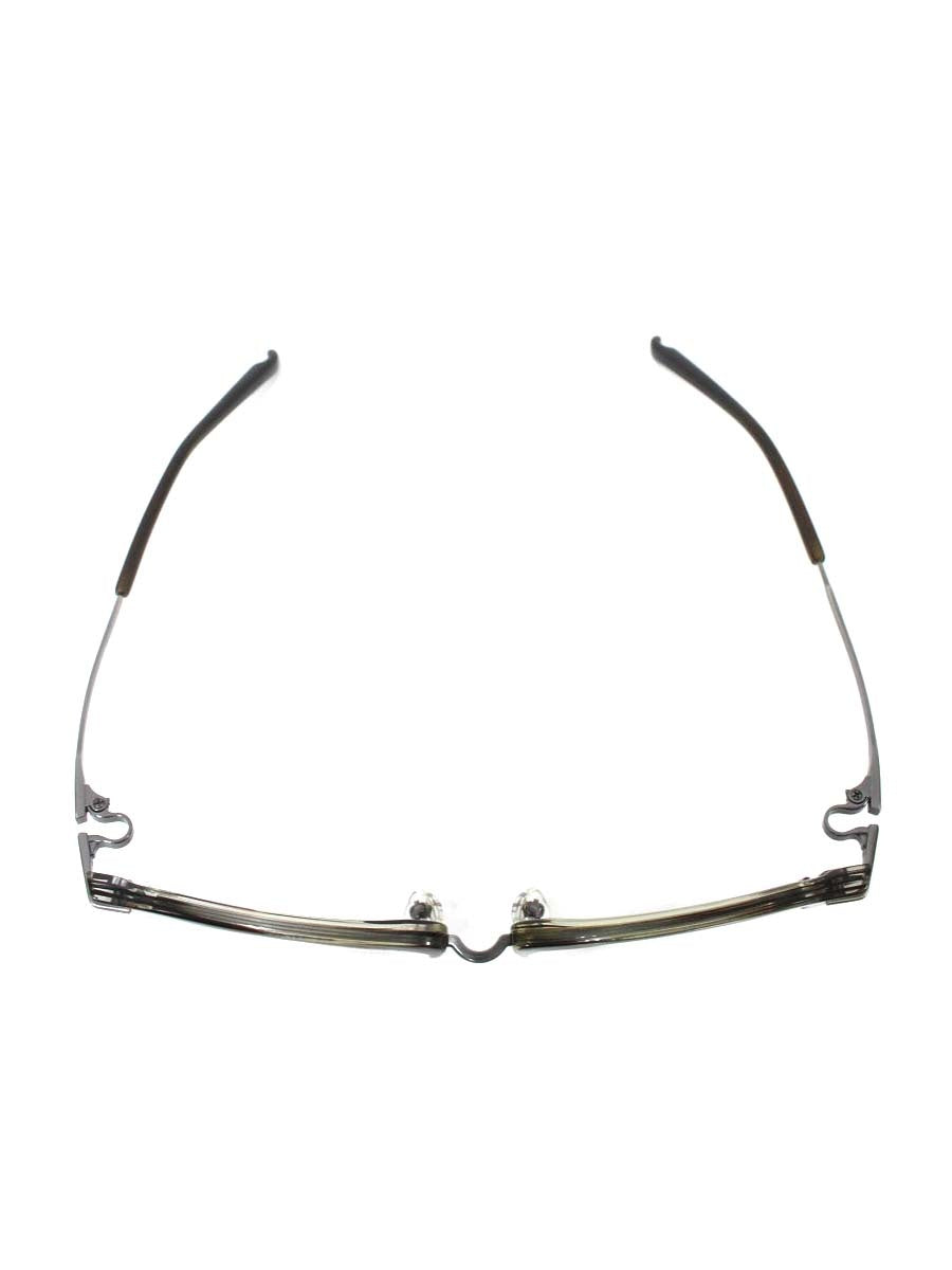 フォーナインズ 6024 メガネ ブラウン/メタルシルバー マーブル柄 IT007XH4LE8G