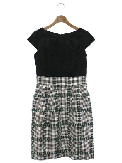トッカ OPTOKW0450 ワンピース 2 ブラック 素材切替 千鳥柄 ITKDYM9UYBNQ