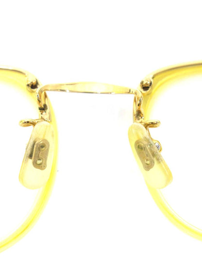 白山眼鏡店 眼鏡 イエロー/ゴールド メタルフレーム フルリム ウェリントン IT0H5YHP7WFG 【SALE】