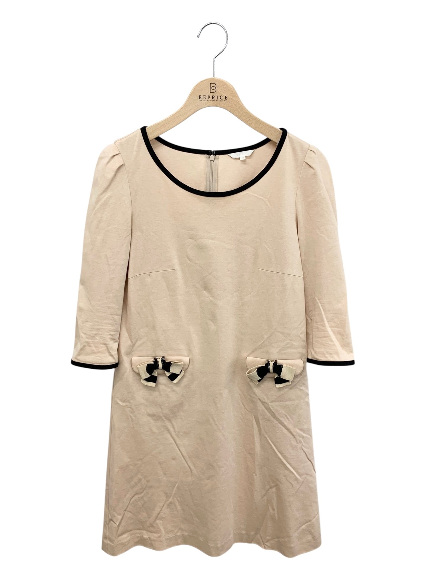 トゥービーシック ワンピース 40 ピンク ニット リボン ITS920RXQJMY 【SALE】