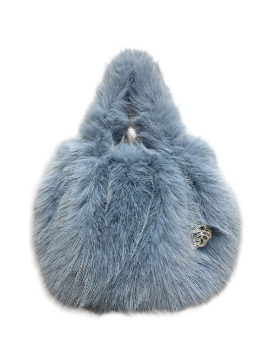 エムズグレイシー バッグ ブルー ファー カメリア 花 ラインストーン ITMPP06ZSYEW