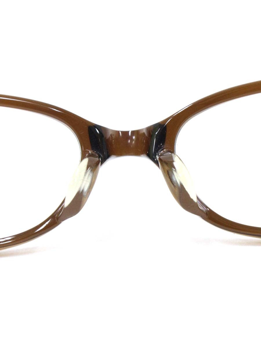 フォーナインズ E-16 メガネ ブラウン クリア フルリム スクエア ITF9CO5A48T4