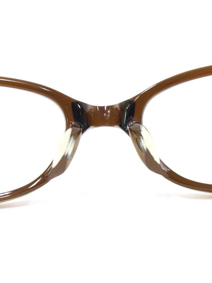 フォーナインズ E-16 メガネ ブラウン クリア フルリム スクエア ITF9CO5A48T4