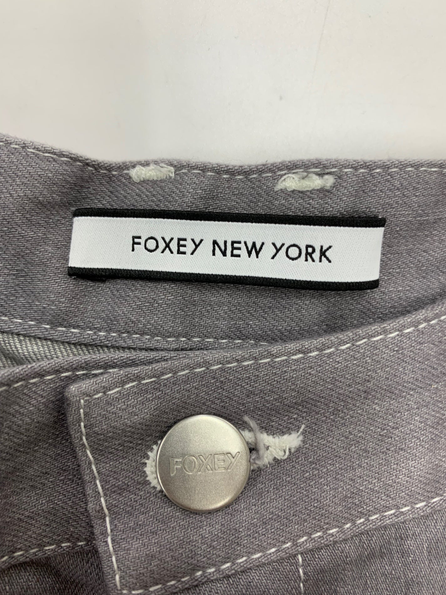 フォクシーニューヨーク Denim Wide Pants 40375 デニムパンツ 38 グレー IT71G1V8Z7U6