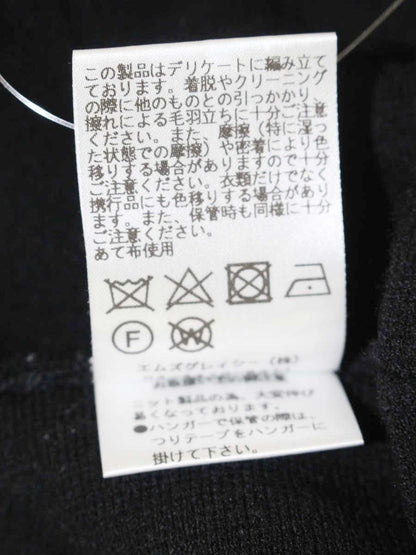 エムズグレイシー Ribbon Knit One-piece 818570 ワンピース 38 ブラック リボン ITEOI8RYL61W