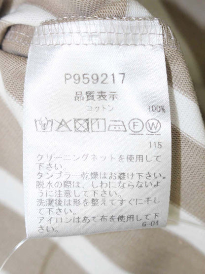 スタジオピッコーネ P959217 ワンピース 40 ベージュ ボーダー ビジュー ワンポイント IT12CE846CDW