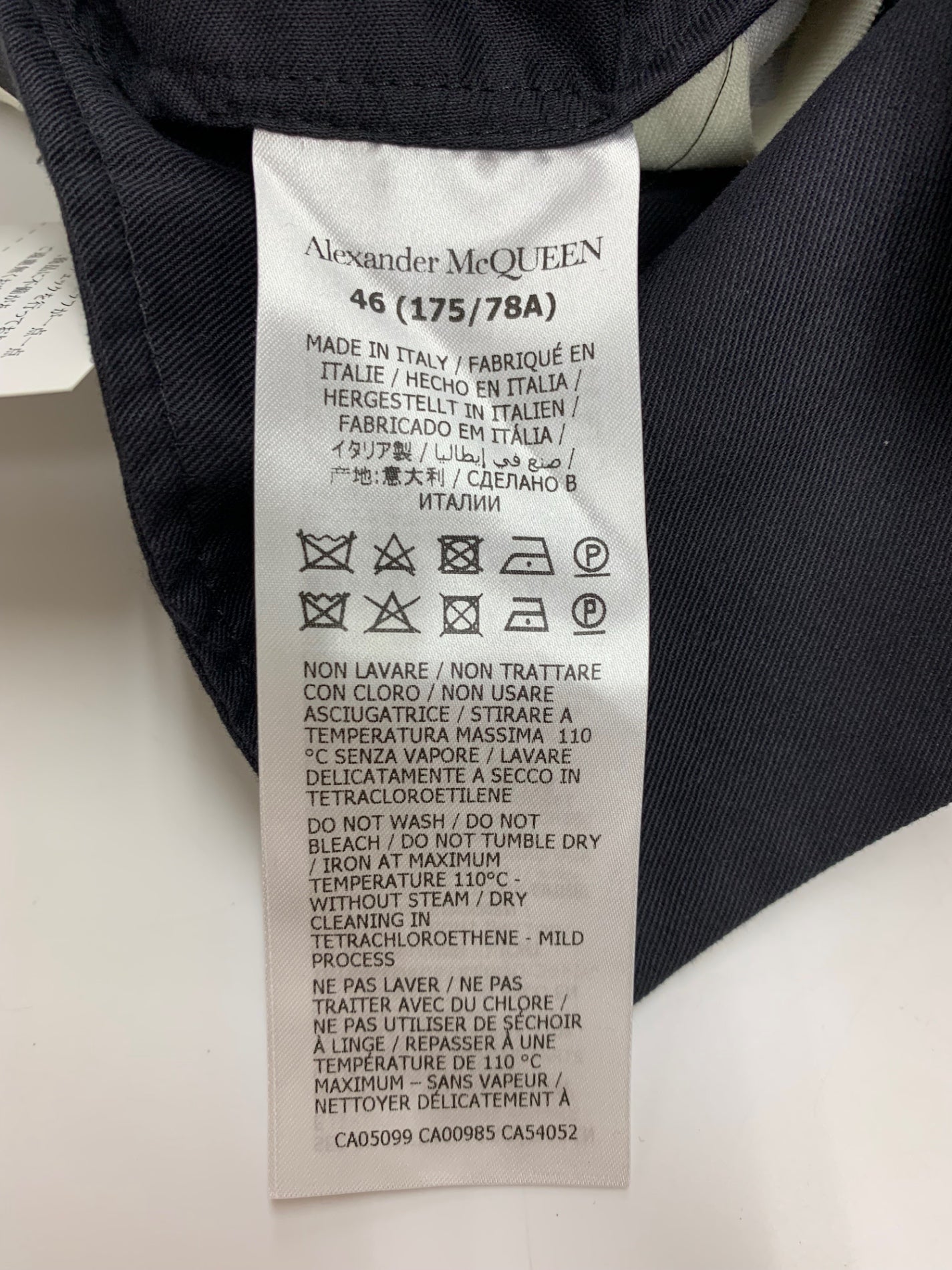 アレキサンダーマックイーン C-JP54-2021-275-0459 666206 パンツ 46 ブラック ITEIBMAKRV9O