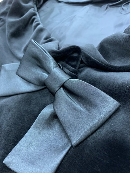 エムズグレイシー 624506 ジャケット 38 ブラック ベロア リボン ITI0HOKOGUQ4 【SALE】