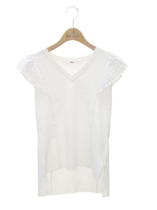 ルネ 6912200 ブラウス 34 ホワイト レース Vネック ITWYZZ3XVSN4