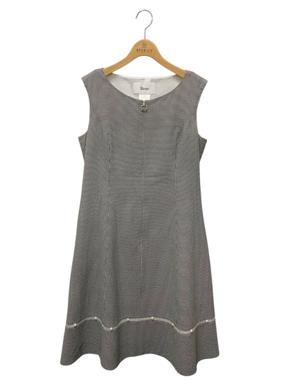 ルネ 6026680 ワンピース 38 ブラック ギンガムチェック フロントジップ IT8Q6UVSV2MO