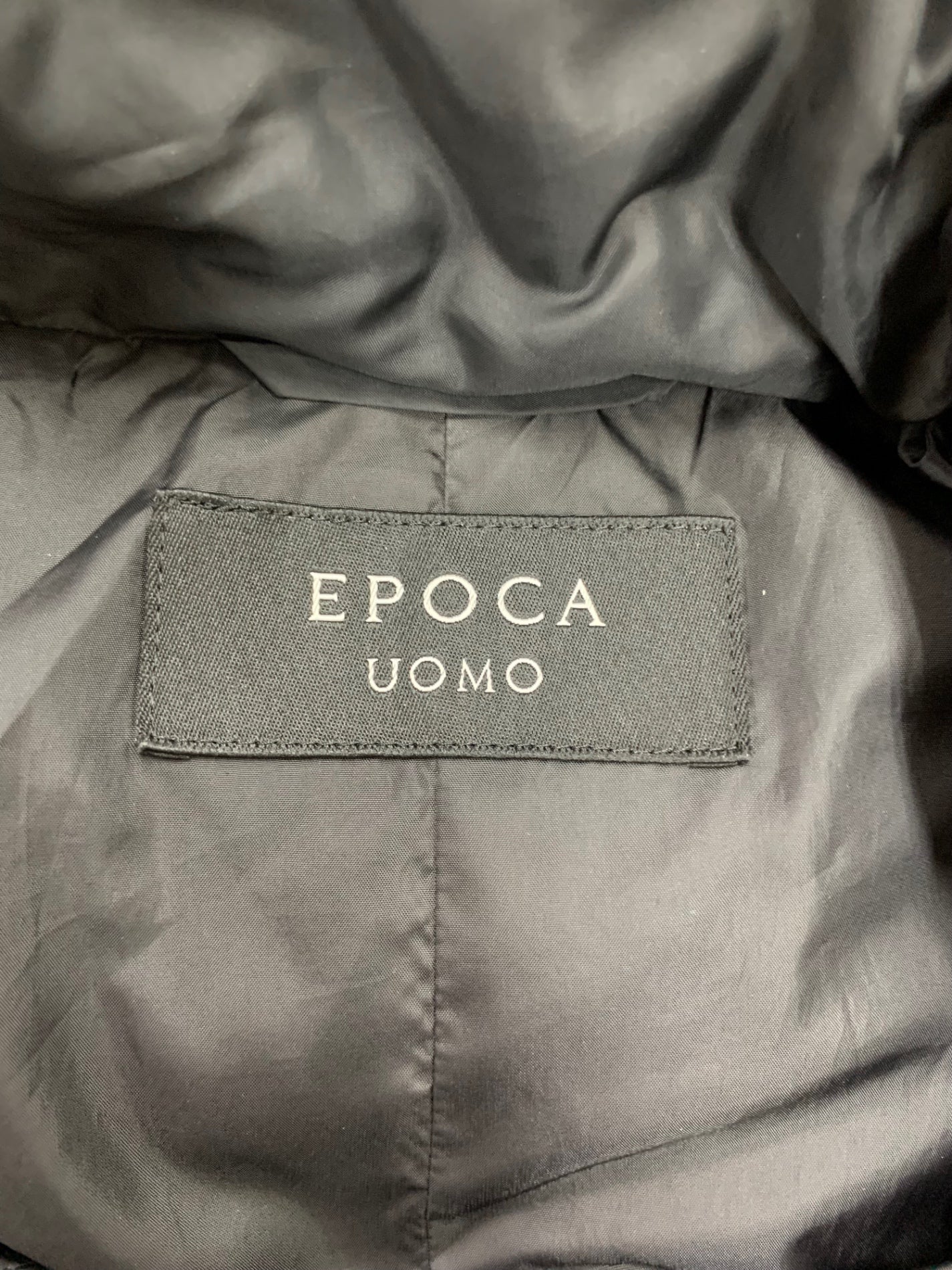 エポカウォモ M1F78-414-09 ダウンコート 46 ブラック フーディ ジップアップ ITED74DI1MAK