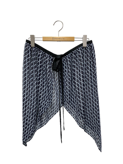 イッセイミヤケ IM42FG229 ラップスカート ブルー シアー ITJD61OWWOWR