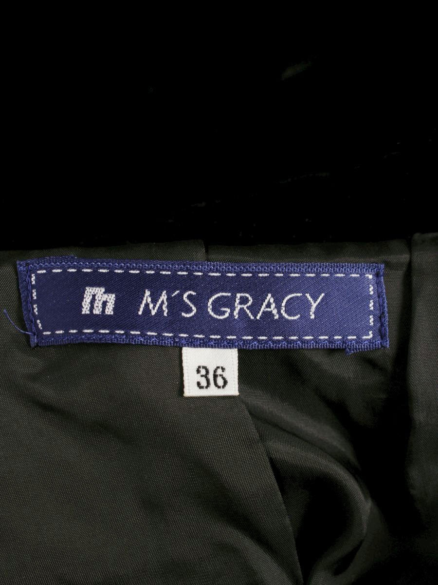 エムズグレイシー 124523 ジャケット 36 ブラック ベロア 1B IT99Z0W4QK7A