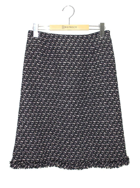 エムズグレイシー 0764 スカート 38 ブラック ツイード IT1QJZ266PSG