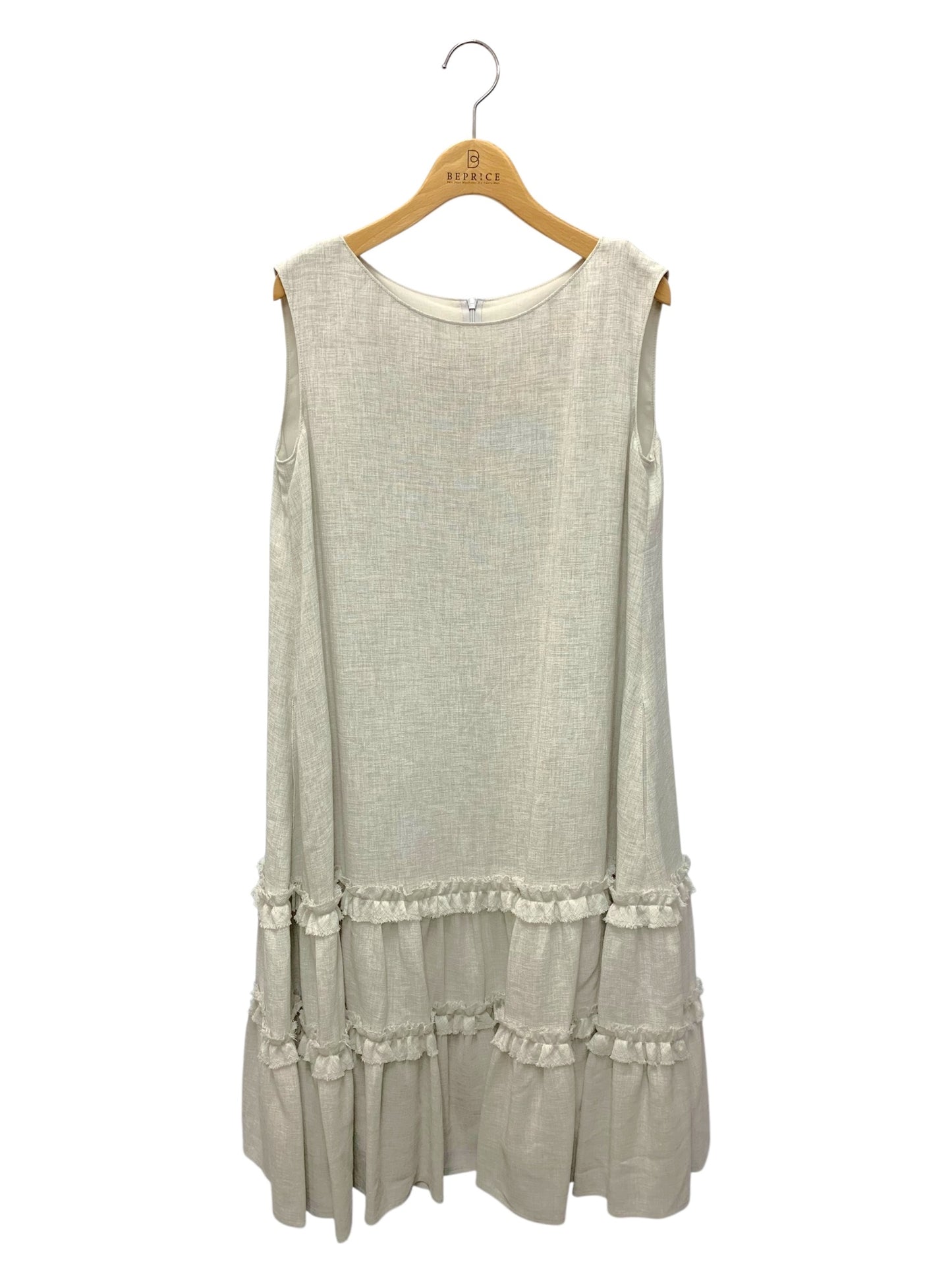 ルネ 5426950 ワンピース 36 グレー フリル フレア IT3L7VZLYDUQ