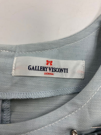 ギャラリービスコンティ 1268711 ワンピース 2 ブルー フラワージップ フリル IT5MXGFOFHU0