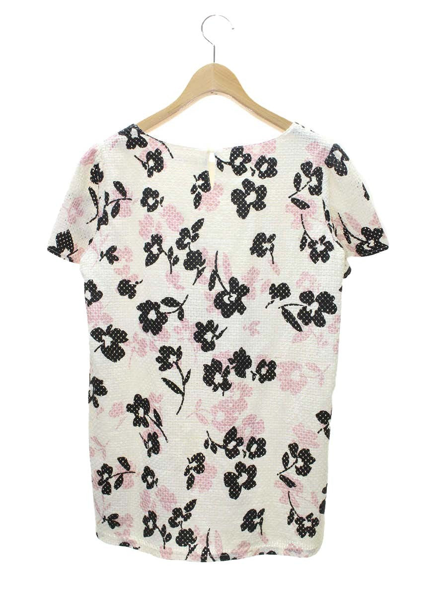 ギャラリービスコンティ 1270939 チュニック 3 アイボリー フラワープリント リボン ITDKSJJLYZM8