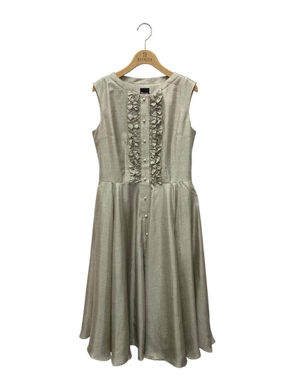 ルネ 5526990 ワンピース グレージュ パールボタン シルク100% IT16ZGJH8FTW 【SALE】