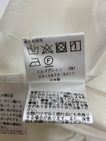 エムズグレイシー エレガントフリル付きカットソー 415324 38 ホワイト ITOZ6OKMMC3Y