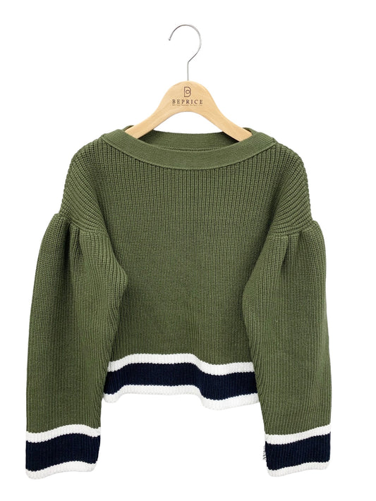 アディアム Rachel Knit Top 44237 ニット XS カーキグリーン ITKJ7LZFHHHC