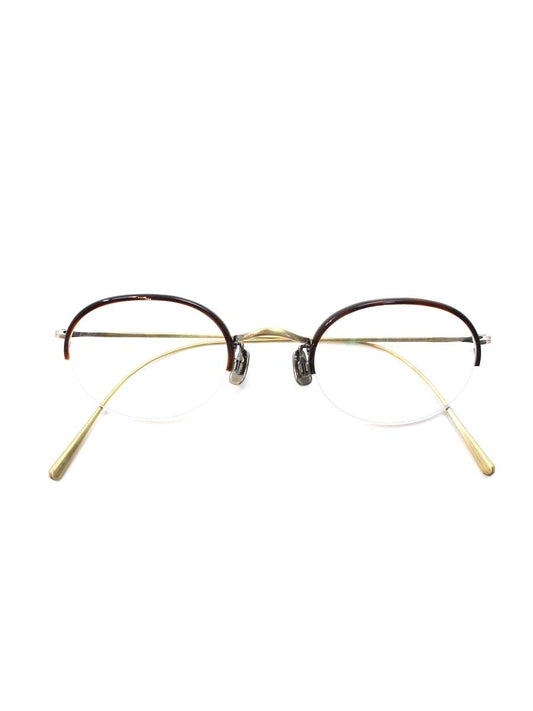 アイヴァン7285 1003 メガネ EV DEMI2/ANTIQUE GOLD コンビフレーム ナイロール オーバルシェイプ ITS6NHDIFL9B